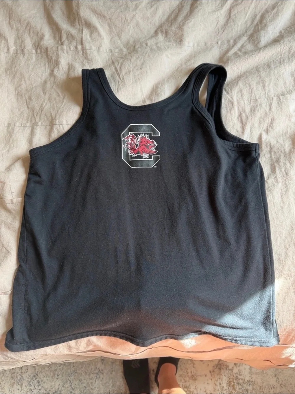 Black Gamecocks Tie Tank Top